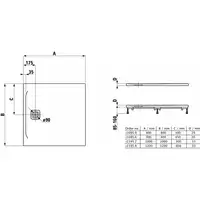 Brodzik Laufen Pro, Marbond, kwadratowy 900 x 900 mm, grafitowy LAUFEN H2109560780001