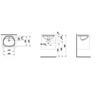 Umywalka podblatowa 445 x 400 mm LAUFEN H8112200000001