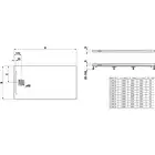 Brodzik Laufen Pro 1400 x 800 mm, jasny szary LAUFEN H2129560770001