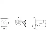 LCC Miska wc podwieszana rimless 540 x 360 mm LAUFEN H8209624000001