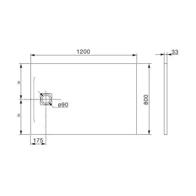 Brodzik Laufen Pro, Marbond, prostokątny 1200 x 800 mm grafitowy LAUFEN H2109520780001