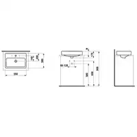 LCC Umywalka nablatowa 550 x 380 mm LAUFEN H8129524001041