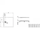 Brodzik Laufen Pro, Marbond, kwadratowy 800 x 800 mm, biały LAUFEN H2109500000001