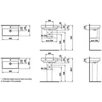 Umywalka ścienna 600 x 380 mm LAUFEN H8189590001041