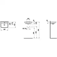 LCC Umywalka ścienna mała 400 x 320 mm LAUFEN H8109504001041