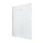 Parawan wannowy NEW SOLEO 120x140 skrzydło składane L szkło czyste 6mm Active Shield NEW TRENDY P-0030