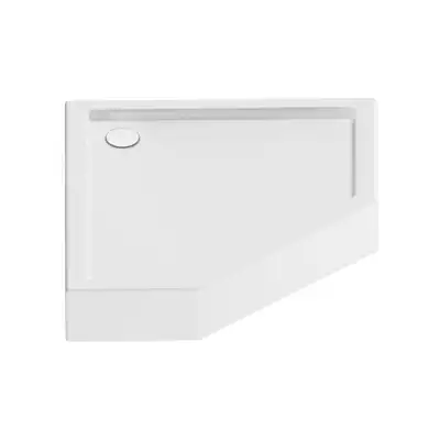 Brodzik pięciokątny NEW AZURA L 100x80x15 na stelażu gł. 3cm NEW TRENDY B-0416