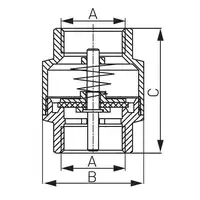 Zawór zwrotny z mosiężnym elementem zamykającym 1/2&quot; FERRO ZZM1