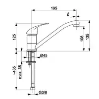 Bateria JASPIS zlewozmywakowa, stojąca KFA 543-915-00