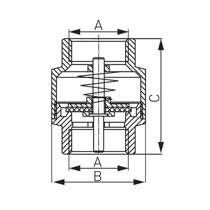 Zawór zwrotny z mosiężnym elementem zamykającym 3/4&quot; FERRO ZZM2