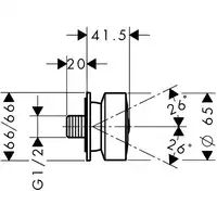 Dysza boczna 1jet HANSGROHE 28469000