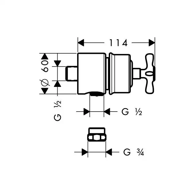 AXOR Montreux Przyłącze węża HANSGROHE 16882000