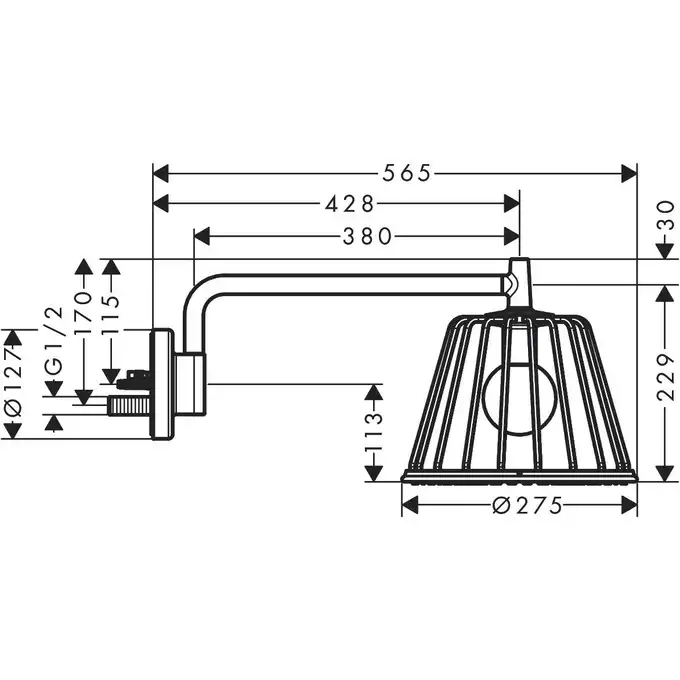 AXOR LampShower/Nendo LampShower 275 1jet z ramieniem prysznicowym HANSGROHE 26031000