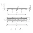 JOMOTech Pakiet EXCLUSIVE 40 / Odpływ liniowy 650 mm / maskownica 2-stronna FLIS czarny mat / mata WERIT 175-30650400-38