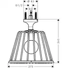 AXOR LampShower/Nendo LampShower 275 1 jest z przyłączem sufitowym HANSGROHE 26032000