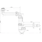 Syfon umywalkowy rurowy 11/4&quot;x32mm ,bez spustu z przedłużką MCALPINE HC4PF-32SPS