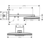 AXOR ShowerSolutions Głowica prysznicowa 460/3002 jest z ramieniem prysznicowym HANSGROHE 35280000