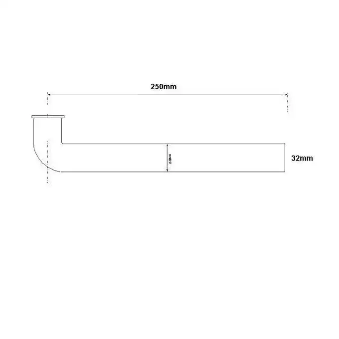 Przedłużka do Syfonu umywalkowego z kolankiem 11/4&quot;x 32mm L-250mm chrom MCALPINE RS10