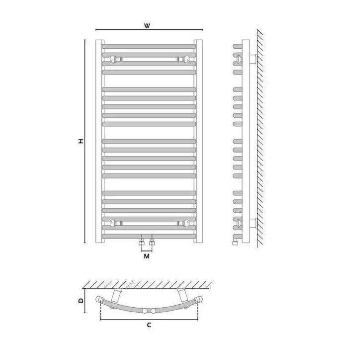 Grzejnik WEZYR AW 1500X500 biały GORGIEL 10111410451101