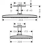 AXOR ShowerSolutions Głowica prysznicowa 460 / 300 3jet z przyłączem sufitowym HANSGROHE 35281000