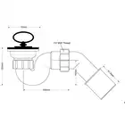 Syfon brodzikowy 11/2&quot;x50mm spust ze stali nierdzewnej z korkiem gumowym MCALPINE HC25-POL