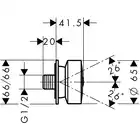 Dysza boczna 1jet HANSGROHE 28469000