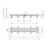 JOMOTech Pakiet EXCLUSIVE 40 / Odpływ liniowy 850 mm / maskownica 2-stronna FLIS / mata WERIT 175-30850400-00