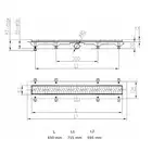 JOMOTech Pakiet EXCLUSIVE 50 / Odpływ liniowy 650 mm / maskownica EXCLUSIVE / mata WERIT 175-10650500-00