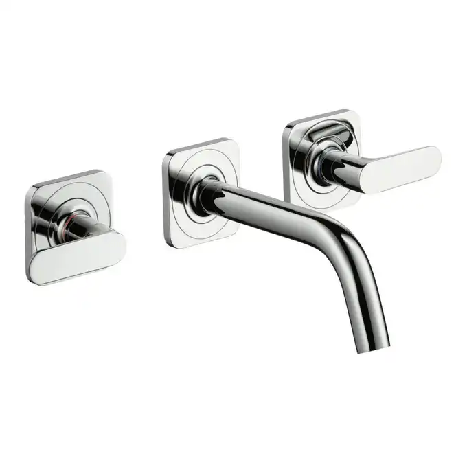 AXOR Citterio M 3-otworowa bateria umywalkowa montaż ścienny podtynkowy z wylewką 166mm HANSGROHE 34313000