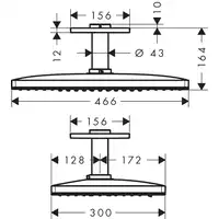 AXOR ShowerSolutions Głowica prysznicowa 460/300 2jet HANSGROHE 35279000