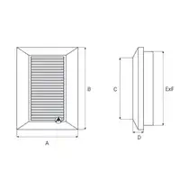 Kratka standard /biały dUO SMART 135 Ø125 DOSPEL 007-4179