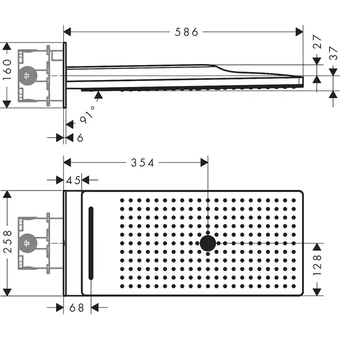 AXOR ShowerSolutions Głowica prysznicowa 250/580 3jet HANSGROHE 35283000