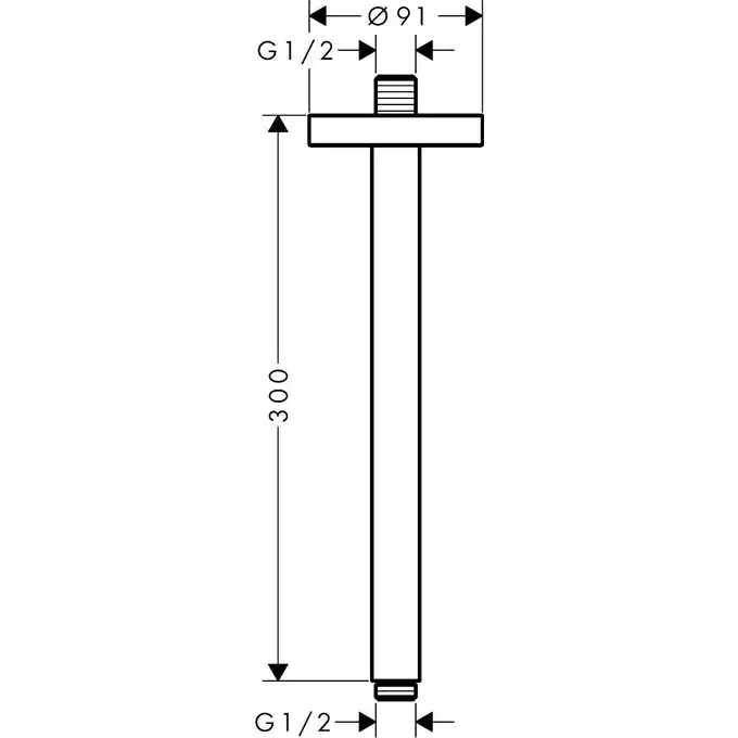 AXOR ShowerSolutions Przyłącze sufitowe 300mm HANSGROHE 26433000