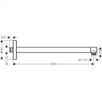 AXOR ShowerSolutions Ramię prysznicowe 390mm HANSGROHE 26431820