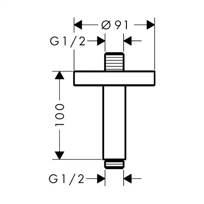 AXOR ShowerSolutions Przyłącze sufitowe 100mm HANSGROHE 26432000