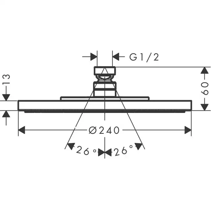 AXOR Starck Głowica prysznicowa 240 1jet HANSGROHE 28494000