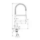 AXOR Starck Jednouchwytowa bateria kuchenna 240 Semi-Pro HANSGROHE 10820800