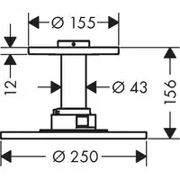 AXOR ShowerSolutions Głowica prysznicowa 250 1jet HANSGROHE 35286000