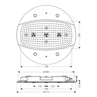 Raindance Rainmaker Głowica prysznicowa 600 3jet z oświetleniem HANSGROHE 26117000