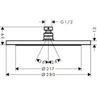 Croma Głowica prysznicowa 280 1jet HANSGROHE 26220000