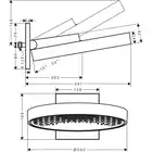 Rainfinity Głowica prysznicowa 360 1jet ścienna HANSGROHE 26230700