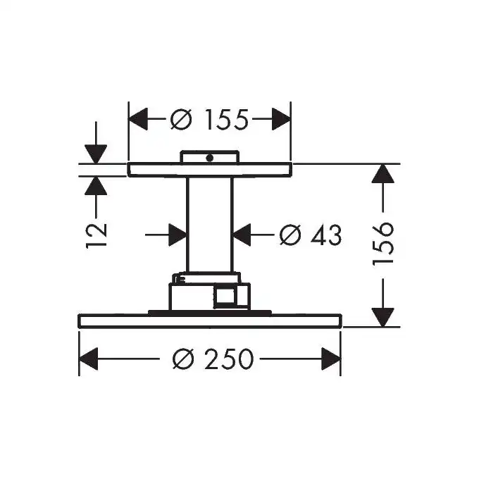 AXOR ShowerSolutions Głowica prysznicowa 250 2jet podtynkowa HANSGROHE 35297000