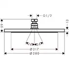 Croma Głowica prysznicowa 280 1jet HANSGROHE 26220700