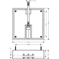 Raindance E Zestaw podstawowy do głowicy prysznicowej 400/400 1jet HANSGROHE 26254180