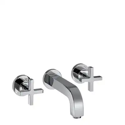 AXOR Citterio 3-otworowa bateria umywalkowa montaż ścienny podtynkowy z wylewką 162mm HANSGROHE 39313000