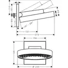 Rainfinity Głowica prysznicowa 250 1jet z przyłączem sufitowym HANSGROHE 26226000