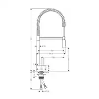 AXOR Starck Jednouchwytowa bateria kuchenna 240 Semi-Pro HANSGROHE 10820800