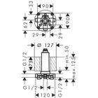 Rainmaker Select Zestaw podstawowy do głowicy prysznicowej z przyłączem sufitowym HANSGROHE 24010180