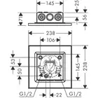 AXOR ShowerSolutions Głowica prysznicowa 250/250 2jet podtynkowa HANSGROHE 35313000