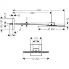 AXOR ShowerSolutions Głowica prysznicowa 300 1jet z ramieniem prysznicowym HANSGROHE 35300000